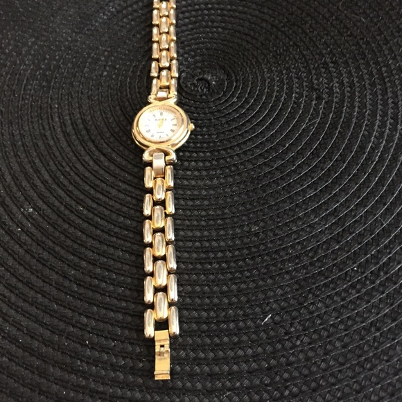 Petite Gold Tone Fashion Quartz Watch - Picture 2 of 2